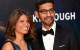 Sundar Pichai et sa femme Anjali Pichai début novembre