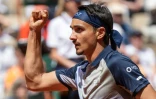 L'Italien Lorenzo Sonego, tombeur du Français Ugo Humbert au 1er tour du tournoi de Roland-Garros le 26 mai 2024 à Paris