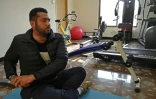 Hassan Ali Kasi, un qari ou réciteur professionnel du Coran, doit également travailler constamment sa forme physique et son souffle. Ici le 26 mars 2021 à Islamabad