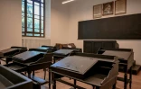 Une classe du séminaire de Halki, ouvert au milieu du XIXe siècle et qui fut la principale école de théologie de l'Église orthodoxe orientale jusqu'à sa fermeture en 1971, le 2 juillet 2026 à Heybeliada, au large d'Istanbul