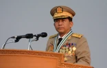 Le général birman Min Aung Hlaing, chef de l'armée, le 27 mars 2017 à Naypyidaw