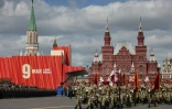 Des militaires russes lors du défilé traditionnel sur la place Rouge à Moscou le 9 mai 2026, marquant la capitulation de l'Allemagne nazie