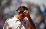 Roger Federer, le 7 juin 2019 sur le court central de Roland-Garros à Paris