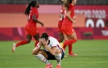 L'internationale américaine Carli Lloyd après la défaite des Etats-Unis en demi-finales du tournoi olympique contre le Canada le 2 août 2021 à Kashima