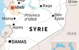Localisation d'Idleb où au moins 21 civils, dont huit enfants, ont été tués dimanche dans des raids aériens du régime et de son allié russe