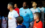 Le gardien de Marseille, Steve Mandanda (c), avant le match de Ligue 1 à Caen, le 20 janvier 2019