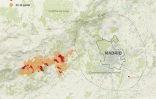 Les feux de forêt à l'ouest de Madrid