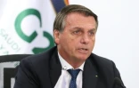 Le président du Brésil, Jair Bolsonaro, participant par vidéoconférence depuis Brasilia, au sommet du G20, le 21 novembre 2020.