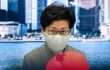 La cheffe de l'exécutif hongkongais Carrie Lam lors d'une  conférence de presse à son bureau à Hong Kong, le 11 novembre 2020