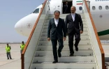 Le ministre iranien des Affaires étrangères Abbas Araghchi (à gauche), le 11 mai 2025 à Mascate