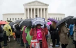 Des manifestants favorables à l'avortement devant la Cour suprême des Etats-Unis le 20 mars 2018