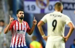 L'attaquant de l'Atletico Madrid Diego Costa après son 2e but contre le Real, en Supercoupe d'Europe, le 15 août 2018 à Tallinn