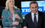 Marine Le Pen et Xavier Bertrand sur le plateau de France 3 le 9 décembre 2015 à Lille