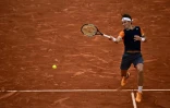 Le Norvégien Casper Ruud lors de sa demi-finale contre l'Allemand Alexander Zverev à Roland-Garros, le 9 juin 2023