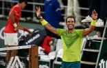 Rafael Nadal après sa victoire sur Novak Djokovic à Roland-Garros à Paris le 1er juin 2022