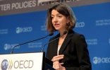 Laurence Boone, la cheffe économiste de l'OCDE, au siège de l'organisation à Paris le 21 novembre 2018