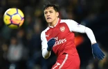 L'attaquant chilien d'Arsenal Alexis Sanchez lors d'un match de Premier League contre West Bromwich Albion, le 31 décembre 2017 à West Bromwich