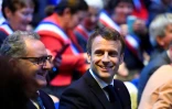 Richard Ferrand et Emmanuel Macron aux assises des maires bretons Ă Saint-Brieuc, le 3 avril 2019