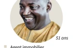 Portrait d'Adama Barrow, qui a remporté l'élection présidentielle gambienne 