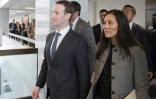 Mark Zuckerberg et son épouse Priscilla Chan au Congrès à Washington le 9 avril 2018