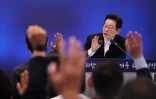 Le président sud-coréen Lee Jae Myung lors d'une conférence de presse à Séoul, le 11 septembre 2025