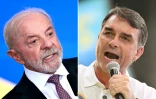 Combinaison d'images réalisée le 29 septembre 2026 du président brésilien Luiz Inacio Lula da Silva, à gauche, le 16 septembre 2026 à Brasilia, et à droite du candidat à la présidentielle Flavio Bolsonaro, à Rio de Janeiro, le 22 août 2026