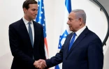 Jared Kushner (g), gendre et conseiller du président américain Donald Trump, et le Premier ministre israélien Benjamin Netanyahu à Jérusalem, le 30 mai 2019