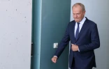 Le Premier ministre polonais Donald Tusk arrive à la Chancellerie de Berlin, le 24 juin 2026