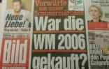 Une de Bild du 17 octobre 2015 sur la corruption présumée dans l'obtention du Mondial-2006 par l'Allemagne