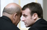 Jean-Yves Le Drian et Emmanuel Macron le 29 avril 2015 à l'Elysée à Paris