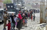 Des Irakiens quittent Mossoul, le 3 juin 2017 