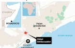 Carte de localisation de l'hôtel ambassadeur attaqué par les islamistes shebab