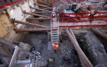 Le site archéologique où a été découvert un mur de l'époque gallo-romaine de Lutèce, sous l'Hôtel-Dieu, sur l'île de la Cité, dans le centre de Paris,le 23 septembre 2026 