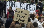Des manifestants tiennent une pancarte rendant hommage à Rémi Fraisse le 1er novembre 2014 à Montpellier