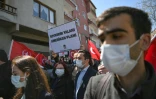 Manifestation devant le consulat américain à Istanbul le 26 avril 2021