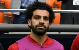 L'attaquant égyptien Mohamed Salah sur le banc lors du match contre l'Uruguay, le 15 juin 2018 à Ekaterinburg 