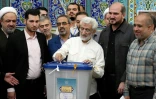 Le candidat iranien à la présidentielle et ultraconservateur Saeed Jalili vote à Téhéran le 28 juin 2024