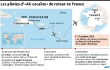Chronologie de l'affaire et carte retraçant le retour en France des pilotes