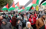 Manifestation de soutien aux Palestiniens à Dearborn, le 14 octobre 2023 dans le Michigan