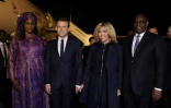 Le président français Emmanuel Macron (C-G) et son épouse, Brigitte Macron (C-D) sont accueillis à Dakar le 2 février 2018 par le président sénégalais Macky Sall (D) et son épouse Marieme Faye Sall (G)
Macron and co-hosts Sall, are expected to be joined by the musician Rihanna in the Senegalese capital of Dakar on Friday for the final day of the Global Partnership for Education financing conference.