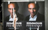 Affiche placardée dans une rue de Paris, le 29 juin 2021 pour soutenir la candidature de Eric Zemmour à l'élection présidentielle 