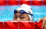 La nageuse américaine Haven Shepherd après l'épreuve de 100 m brasse SB7 aux Jeux paralympiques de Tokyo, le 1er septembre 2021
