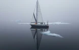 Photo réalisée le 28 août 2025 et fournie par Tamara Klink de son odyssée en Arctique sur son bateau Sardinha 2 dans la région du Nunavut, au Canada