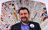 Matteo Salvini, militant de la Ligue du Nord lors d'une conférence de presse à Rome, le 22 février 2018