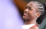 La Française Cyréna Samba-Mayela, après sa série du 100 m haies aux Championnats du monde, le 23 juillet 2022 à Eugene (Oregon)