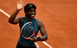 L'Américaine Sloane Stephens après sa victoire aux dépens de la Russe Daria Kasatkina en quarts de finale à Roland-Garros, le 5 juin 2018 