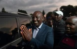 Le candidat à la présidentielle kényane William Ruto, après avoir voté près d'Eldoret, le 9 août 2022

