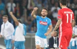 Dries Mertens auteur d'un doublé pour Naples face à Benfica, le 28 septembre 2016 au stade San Paolo