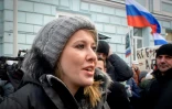 Ksenia Sobchak à Moscou le 25 février 2018
