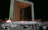 Le pape François prononce un discours, le 4 février 2019 à Abou Dhabi